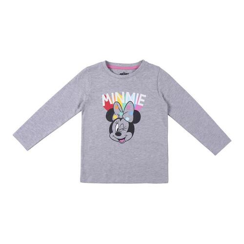 Langærmet T-shirt til Børn Minnie Mouse Grå 4 år