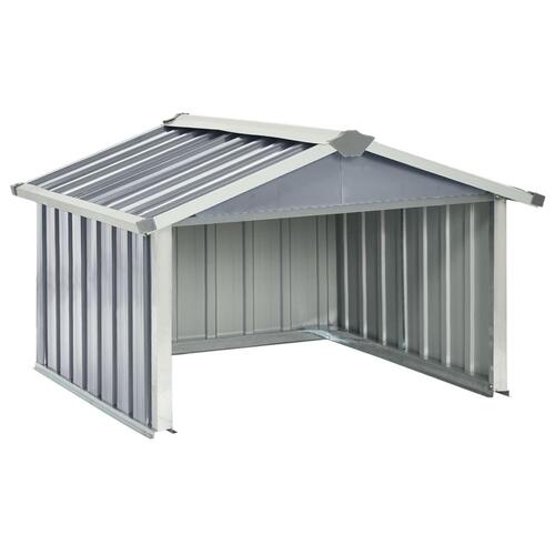 Garage til robotplæneklipper 92x97x63 cm galvaniseret stål grå