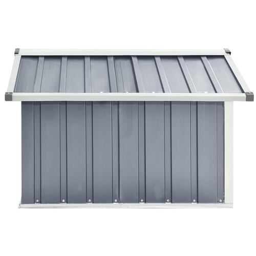 Garage til robotplæneklipper 92x97x63 cm galvaniseret stål grå