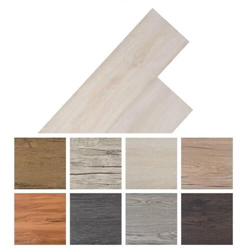 Selvhæftende PVC-gulvplanker 5,21 m² 2 mm egetræ brun