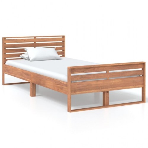 Sengestel 100x200 cm massivt teaktræ