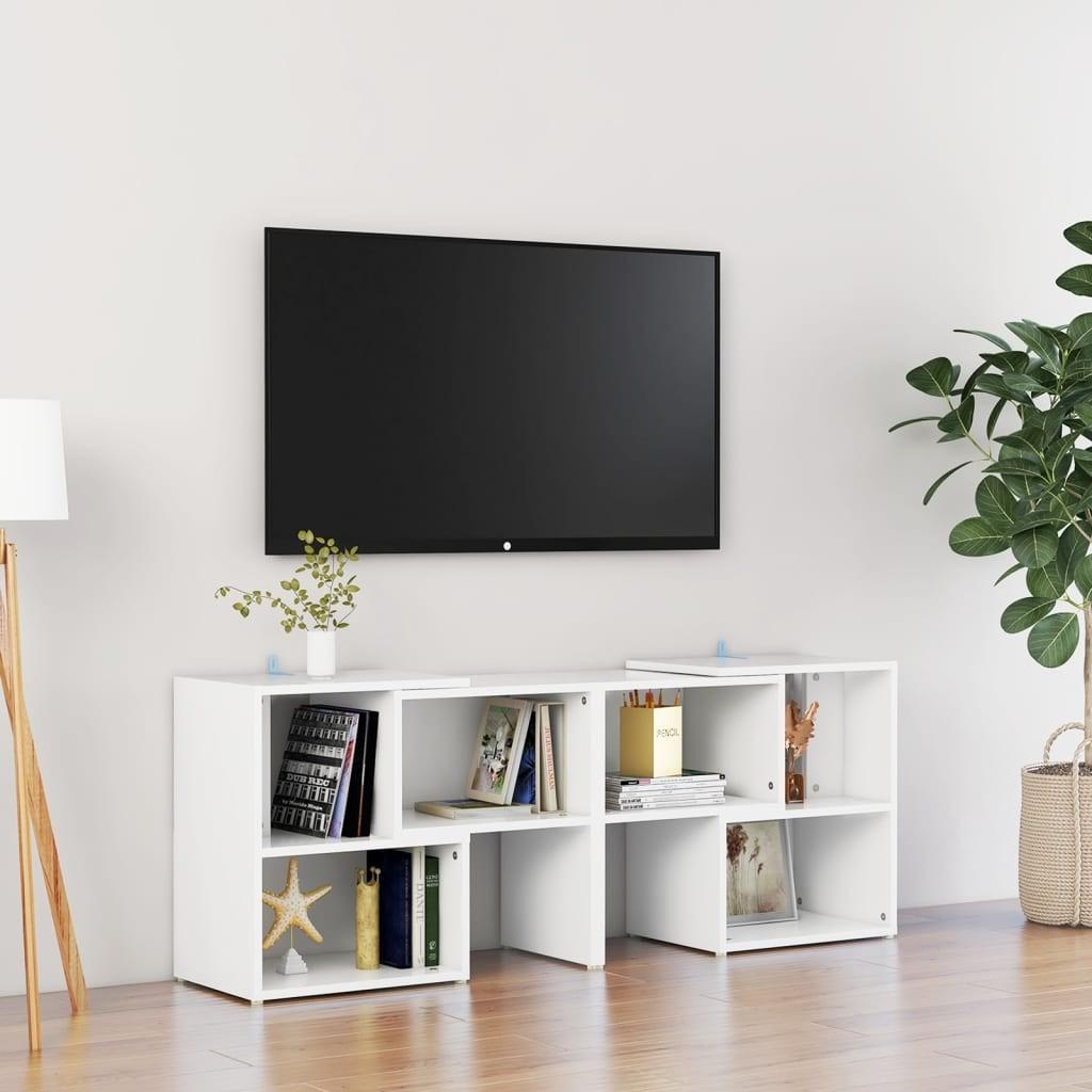 Tv-skab 104x30x52 cm konstrueret træ hvid