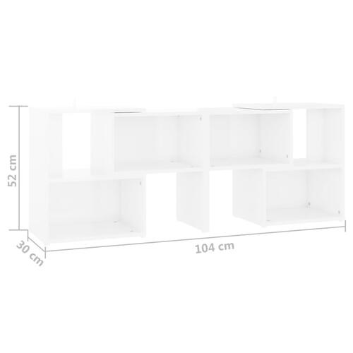 Tv-skab 104x30x52 cm konstrueret træ hvid