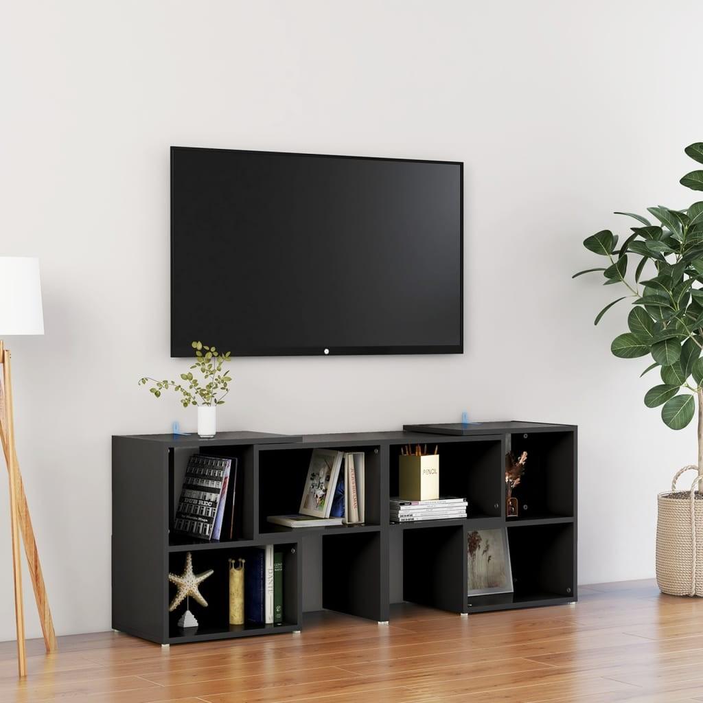 Tv-skab 104x30x52 cm konstrueret træ sort