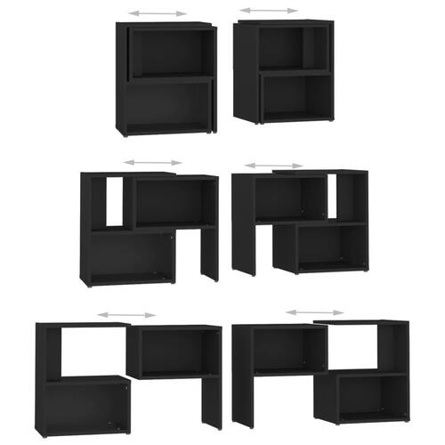 Tv-skab 104x30x52 cm konstrueret træ sort