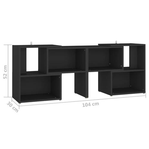 Tv-skab 104x30x52 cm konstrueret træ sort