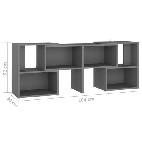 Tv-skab 104x30x52 cm konstrueret træ grå
