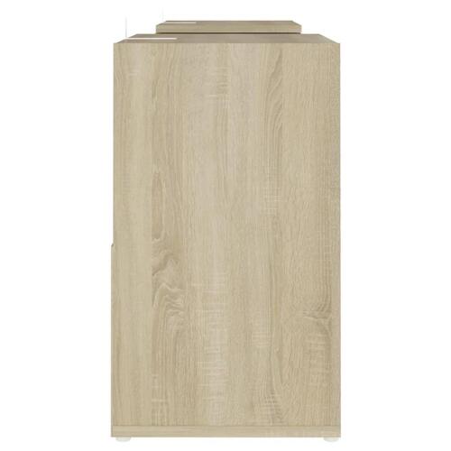 Tv-bord 104x30x52 cm konstrueret træ sonoma-eg