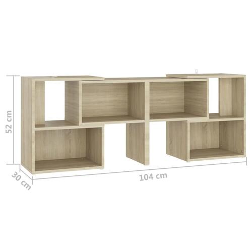 Tv-bord 104x30x52 cm konstrueret træ sonoma-eg