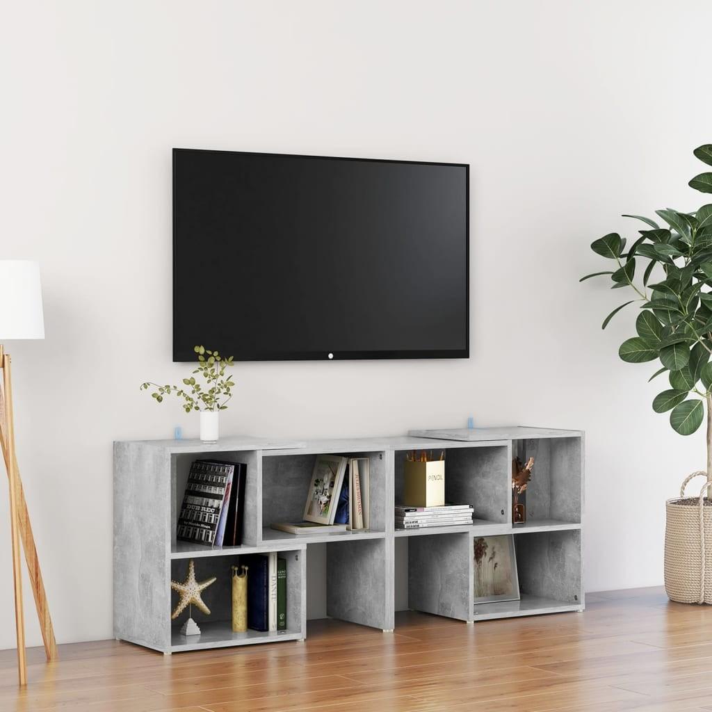 Tv-bord 104x30x52 cm konstrueret træ betongrå