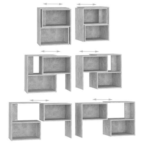 Tv-bord 104x30x52 cm konstrueret træ betongrå