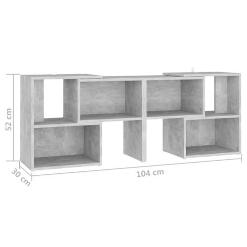 Tv-bord 104x30x52 cm konstrueret træ betongrå