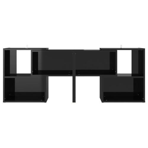 Tv-bord 104x30x52 cm konstrueret træ sort højglans