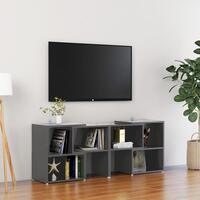 Tv-bord 104x30x52 cm konstrueret træ grå højglans