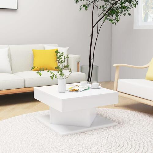 Sofabord 57x57x30 cm konstrueret træ hvid