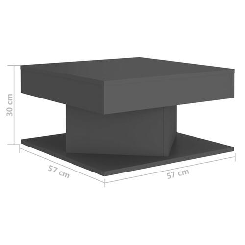 Sofabord 57x57x30 cm spånplade grå
