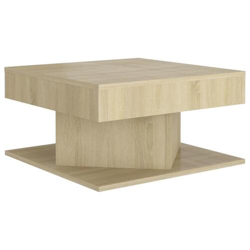 Sofabord 57x57x30 cm cm konstrueret træ sonoma-eg