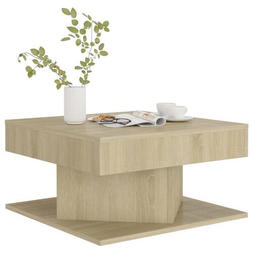 Sofabord 57x57x30 cm cm konstrueret træ sonoma-eg