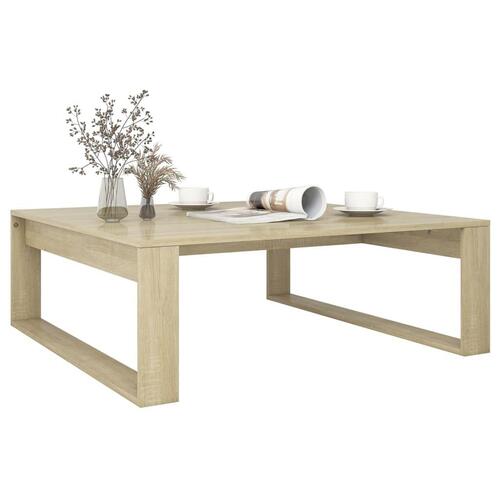 Sofabord 100x100x35 cm konstrueret træ røget egetræsfarve