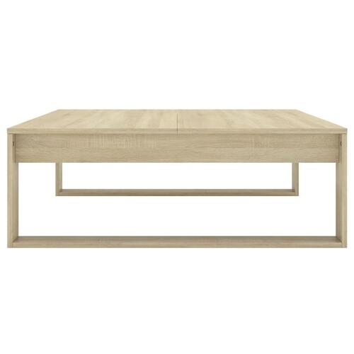 Sofabord 100x100x35 cm konstrueret træ røget egetræsfarve
