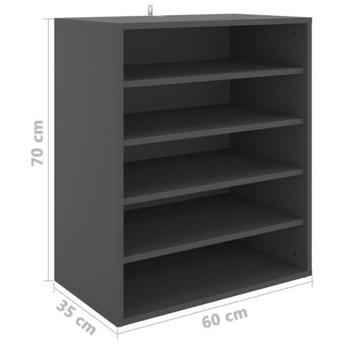 Skoreol 60x35x70 cm spånplade grå
