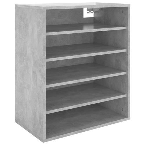 Skoskab 60x35x70 cm spånplade betongrå