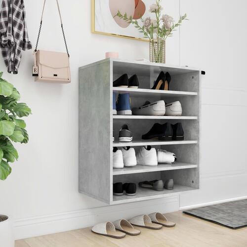 Skoskab 60x35x70 cm spånplade betongrå