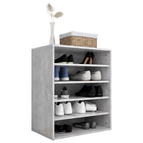 Skoskab 60x35x70 cm spånplade betongrå