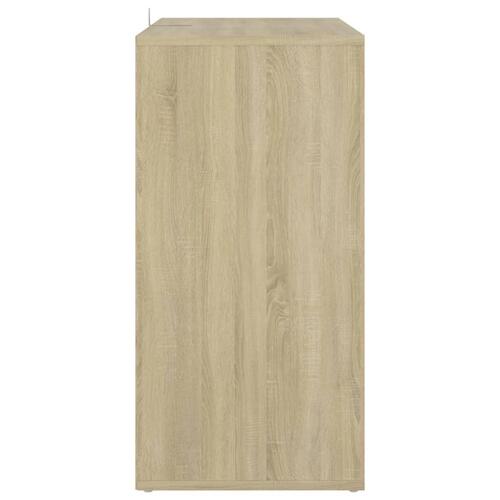 Skoreol 60x35x70 cm spånplade Hvid og sonoma-eg