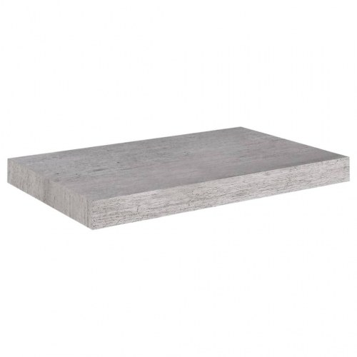 Væghylder 2 stk. - 50×23×3,8 cm i MDF, betongrå