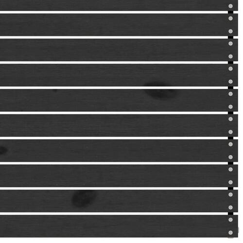 Midtermodul til havesofa massivt fyrretræ sort