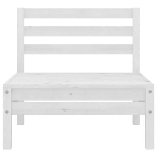 Midterdele til havesofa 2 stk. massivt fyrretræ hvid