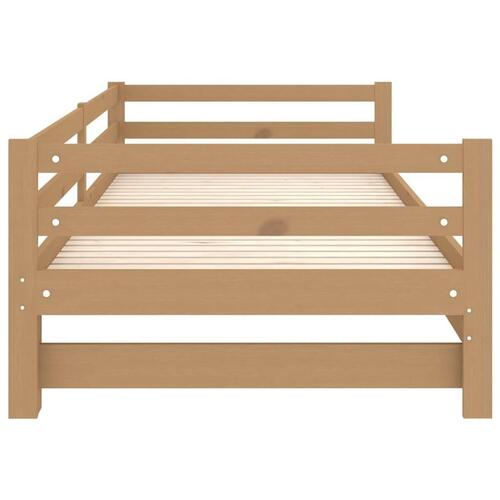 Daybed med udtræk 2x(90x200) cm massivt fyrretræ gyldenbrun