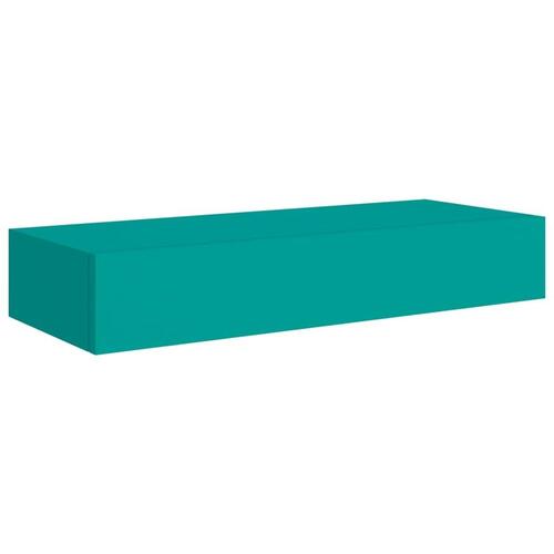 Væghylder med skuffer 2 stk. 60x23,5x10 cm MDF blå