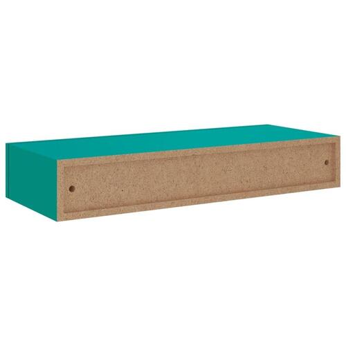 Væghylder med skuffer 2 stk. 60x23,5x10 cm MDF blå