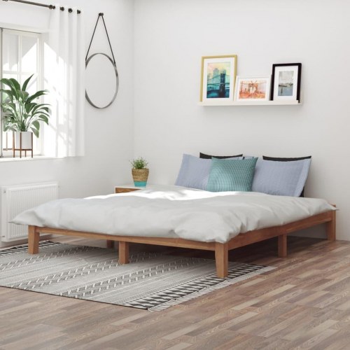 Sengestel 180x200 cm massivt teaktræ