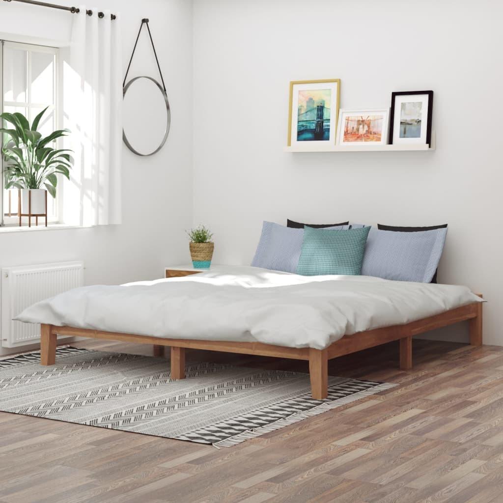 Sengestel 180x200 cm massivt teaktræ