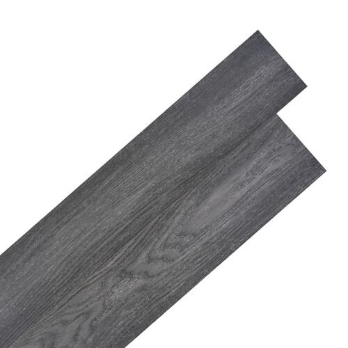 Selvklæbende PVC-gulvplanker 5,21 m² 2 mm sort og hvid