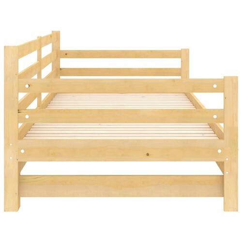 Daybed med udtræk 2x(90x200) cm massivt fyrretræ
