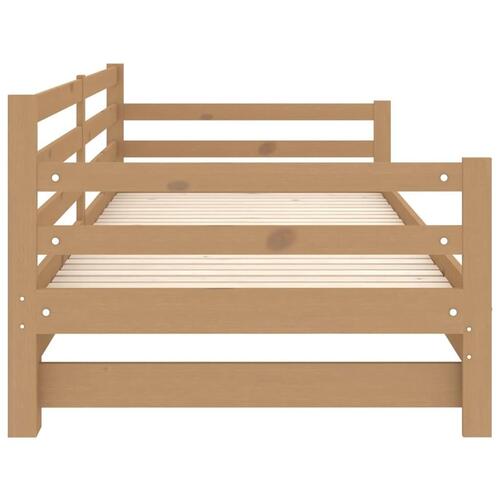 Daybed med udtræk 2x(90x200) cm massivt fyrretræ gyldenbrun