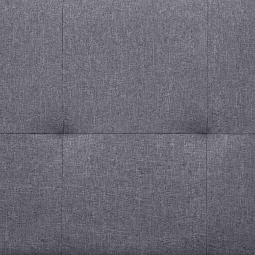 Sovesofa med to puder polyester lysegrå