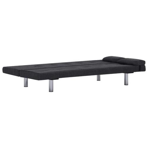 Sovesofa med to puder polyester mørkegrå