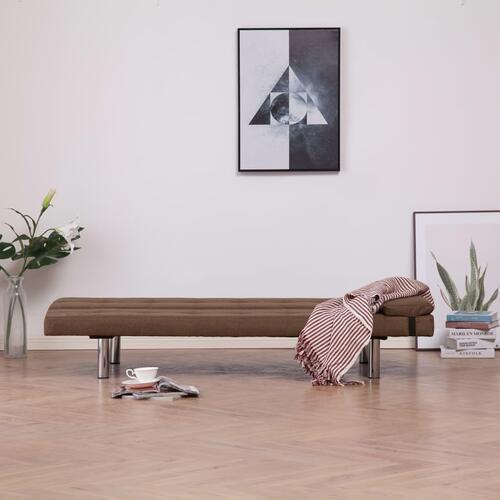 Sovesofa med to puder polyester brun