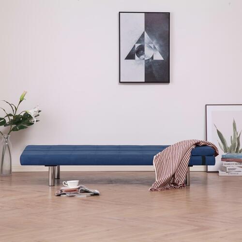 Sovesofa med 2 puder polyester blå