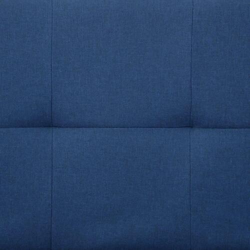 Sovesofa med 2 puder polyester blå