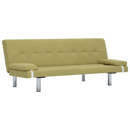 Sovesofa med to puder polyester grøn