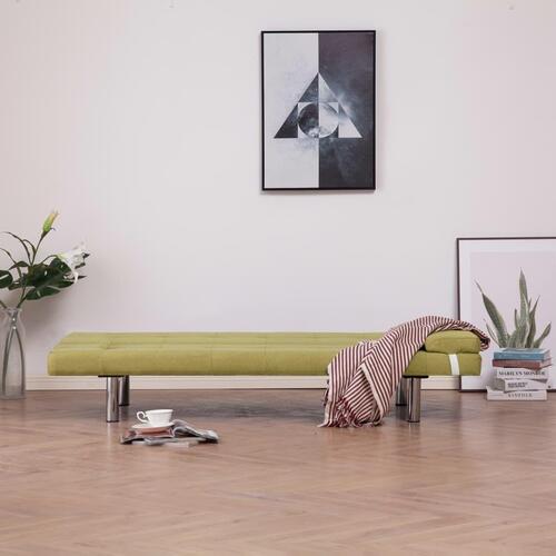 Sovesofa med to puder polyester grøn