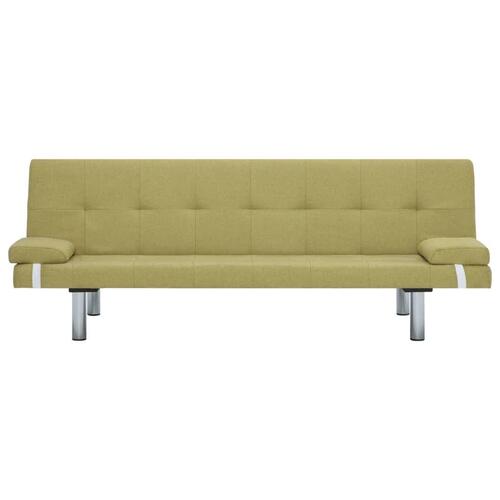Sovesofa med to puder polyester grøn