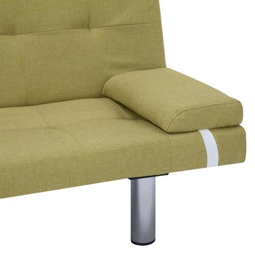 Sovesofa med to puder polyester grøn