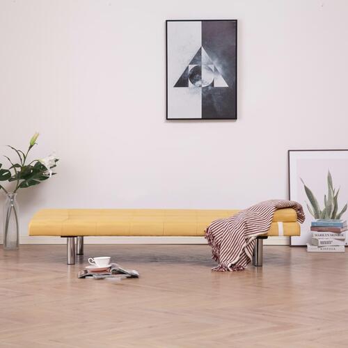Sovesofa med to puder polyester gul